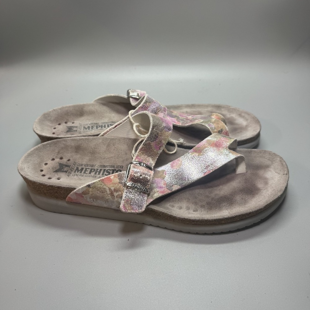 Mephisto Helen Fog Paint Splatter Pattern Sandal‎ US Size 10 EU Size 40